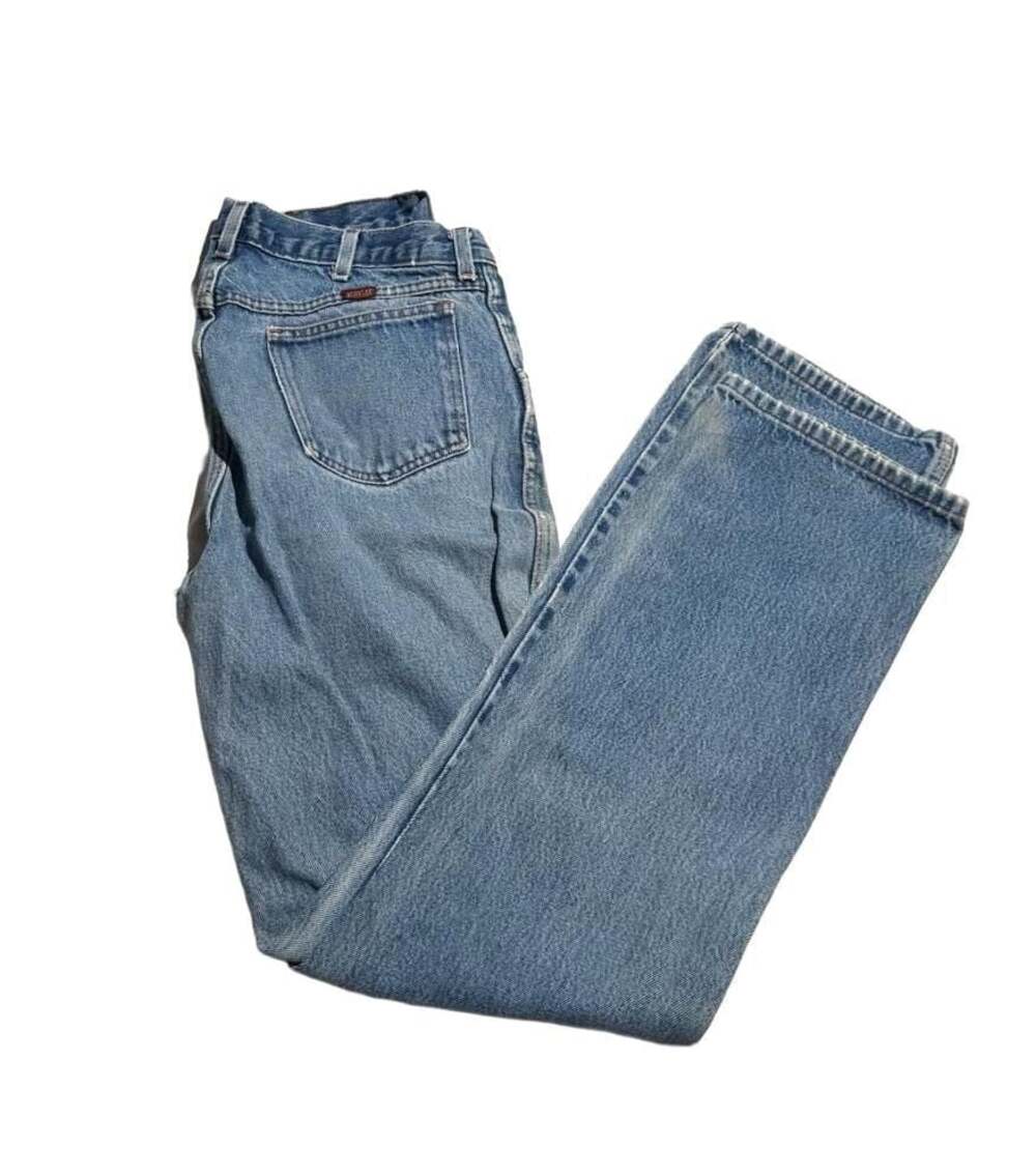 Rustler Vintage Distressed Blue Denim Jeans Men's 34x34